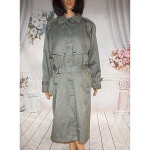 Vintage JG Hook Belted Trench Coat with Removable Lining Size 12